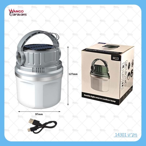 פנס עששית סולרי +טעינת USB
