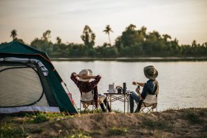 camping trip on summer vacation